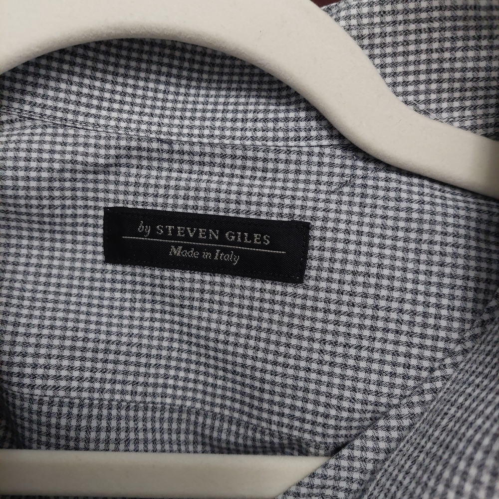 Men's Stylish Gray Patterned Button-Down Shirt - image 3